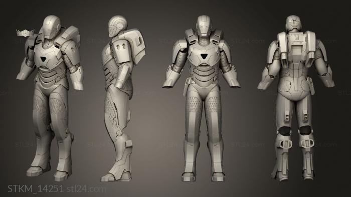 Статуэтки герои, монстры и демоны (ПРЕСС Железного Человека Марка Джемини, STKM_14251) 3D модель для ЧПУ станка