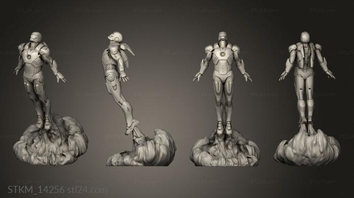 Figurines heroes, monsters and demons (Iron Man MK Flying IM, STKM_14256) 3D models for cnc