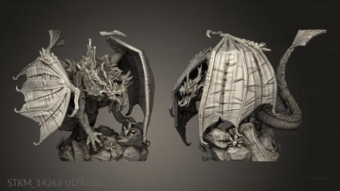 Figurines heroes, monsters and demons (Kalothen Poison Green Dragon, STKM_14262) 3D models for cnc