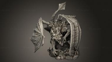 Figurines heroes, monsters and demons (Kalothen Poison Green Dragon, STKM_14262) 3D models for cnc