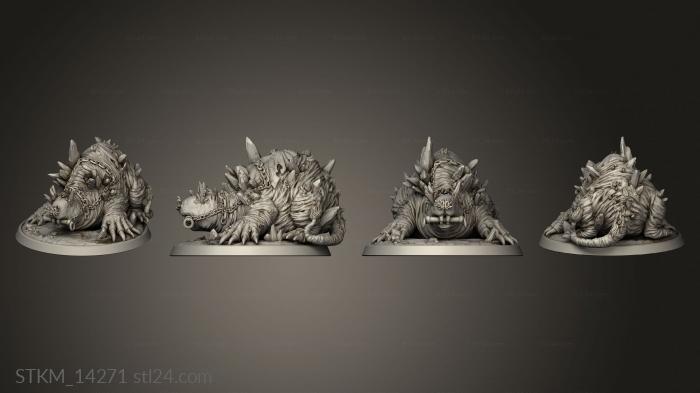 Статуэтки герои, монстры и демоны (Гигантский Крот клана Крагудур, STKM_14271) 3D модель для ЧПУ станка