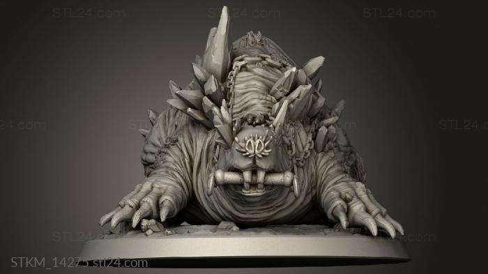 Статуэтки герои, монстры и демоны (Гигантский Крот клана Крагудур, STKM_14275) 3D модель для ЧПУ станка