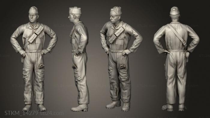 Figurines heroes, monsters and demons (Italian Tank Crew, STKM_14279) 3D models for cnc