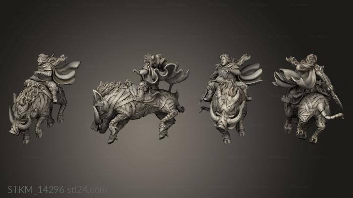 Figurines heroes, monsters and demons (Wodengar Clan Warthog Character, STKM_14296) 3D models for cnc