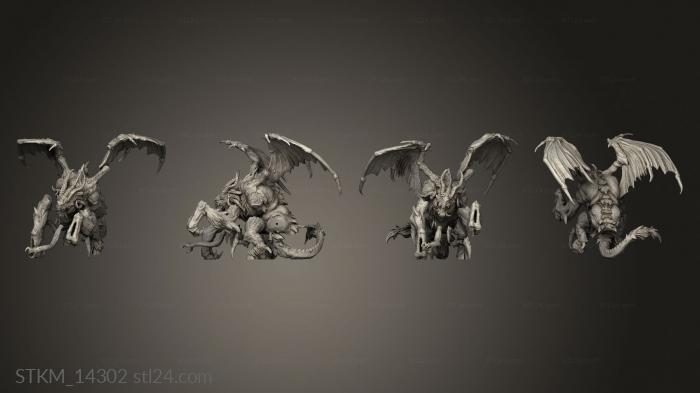 Статуэтки герои, монстры и демоны (Джаббер Монстр Деф, STKM_14302) 3D модель для ЧПУ станка