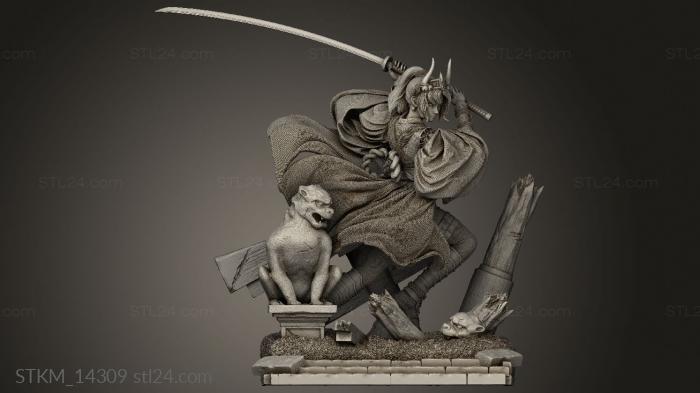 Figurines heroes, monsters and demons (Japanese Warrior GCC Ale, STKM_14309) 3D models for cnc