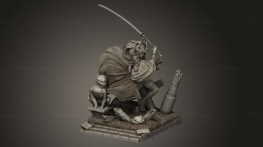 Figurines heroes, monsters and demons (Japanese Warrior GCC Ale, STKM_14309) 3D models for cnc