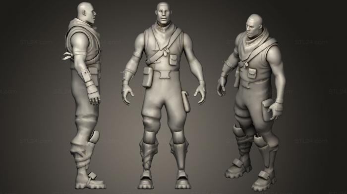 Figurines heroes, monsters and demons (Fortnite OG Default Skin Pack Original Skin, STKM_1431) 3D models for cnc