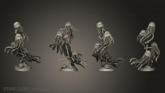 Статуэтки герои, монстры и демоны (Рыба-медуза, STKM_14311) 3D модель для ЧПУ станка
