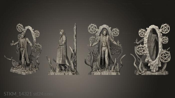 Figurines heroes, monsters and demons (John Constantine back, STKM_14321) 3D models for cnc
