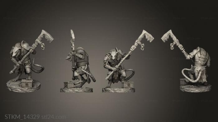 Figurines heroes, monsters and demons (Outbreak The Slumrat Guerillas, STKM_14329) 3D models for cnc