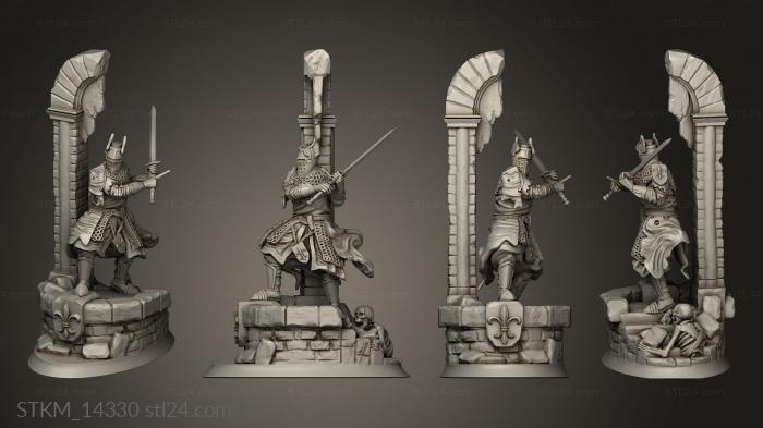 Figurines heroes, monsters and demons (MEDIEVAL hero, STKM_14330) 3D models for cnc