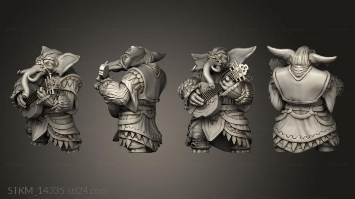 Figurines heroes, monsters and demons (LOXODON BARD, STKM_14335) 3D models for cnc