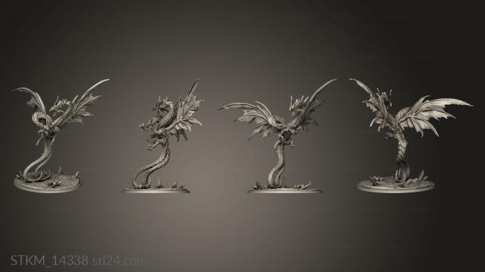Figurines heroes, monsters and demons (Kh Larry chaos dragon, STKM_14338) 3D models for cnc