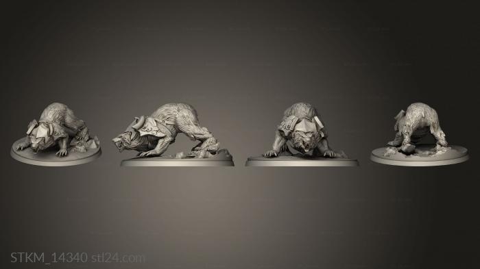 Figurines heroes, monsters and demons (Troops Bear Troop, STKM_14340) 3D models for cnc