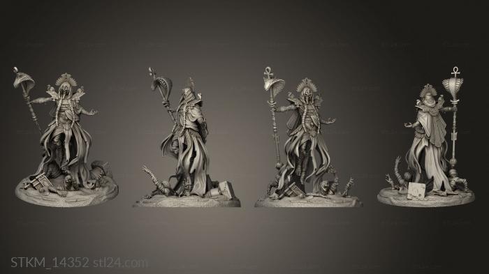 Figurines heroes, monsters and demons (JUNIO Empire Sands The God King Undead, STKM_14352) 3D models for cnc