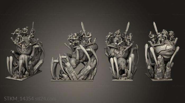 Figurines heroes, monsters and demons (Juvenile Apocalypse Spiders Apocalypse Spider Howdah, STKM_14354) 3D models for cnc