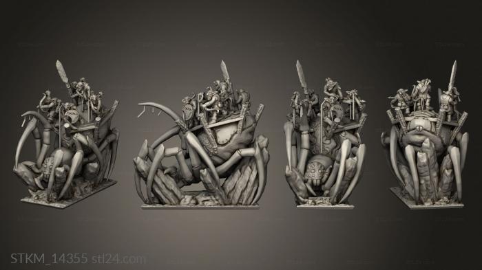 Figurines heroes, monsters and demons (Juvenile Apocalypse Spiders Apocalypse Spider Howdah, STKM_14355) 3D models for cnc