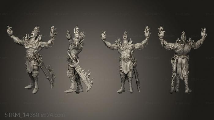 Статуэтки герои, монстры и демоны (Кагуцути Огненный Гигант,Человек-Гигант, STKM_14360) 3D модель для ЧПУ станка
