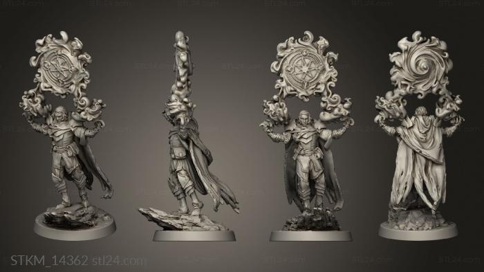 Статуэтки герои, монстры и демоны (Мужчина с Огненным Оружием Кагуцути И, STKM_14362) 3D модель для ЧПУ станка