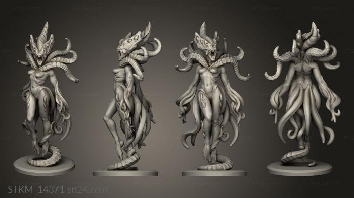 Статуэтки герои, монстры и демоны (Живые Кошмары Поют, STKM_14371) 3D модель для ЧПУ станка