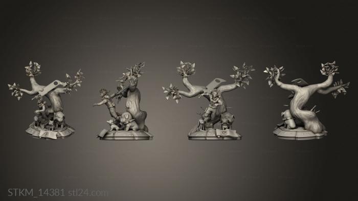 Статуэтки герои, монстры и демоны (Дерево какаши, STKM_14381) 3D модель для ЧПУ станка