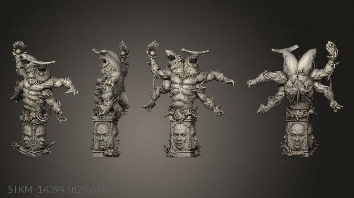 Статуэтки герои, монстры и демоны (Кархариетот, STKM_14394) 3D модель для ЧПУ станка