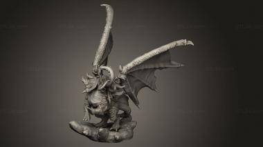 Figurines heroes, monsters and demons (Might The Tusk Dragon, STKM_14395) 3D models for cnc