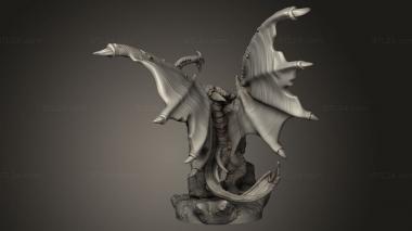 Figurines heroes, monsters and demons (Might The Tusk Dragon, STKM_14395) 3D models for cnc