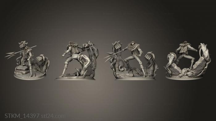 Статуэтки герои, монстры и демоны (Катакури шарлотка Блейд Sh rotto, STKM_14397) 3D модель для ЧПУ станка