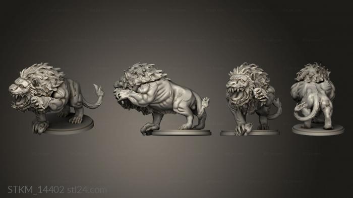 Figurines heroes, monsters and demons (KD Mufasa Lvl Lion, STKM_14402) 3D models for cnc