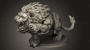 Figurines heroes, monsters and demons (KD Mufasa Lvl Lion, STKM_14402) 3D models for cnc