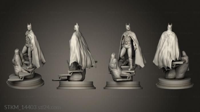 Статуэтки герои, монстры и демоны (Китон Бэтмен, STKM_14403) 3D модель для ЧПУ станка