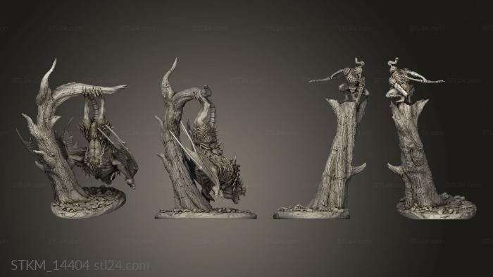 Figurines heroes, monsters and demons (blood Red Reign Dire Bat Rider, STKM_14404) 3D models for cnc