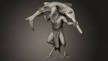 Figurines heroes, monsters and demons (Kenku Fishermen Lord The fisherman carry, STKM_14406) 3D models for cnc