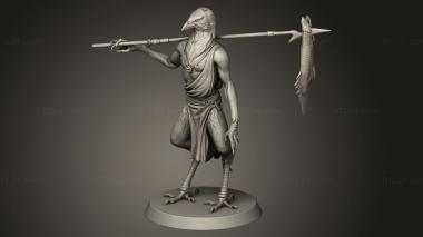 Figurines heroes, monsters and demons (Kenku Fishermen Lord The fisherman fishstick, STKM_14407) 3D models for cnc