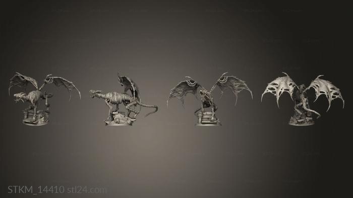 Статуэтки герои, монстры и демоны (Мумия Дракона, STKM_14410) 3D модель для ЧПУ станка