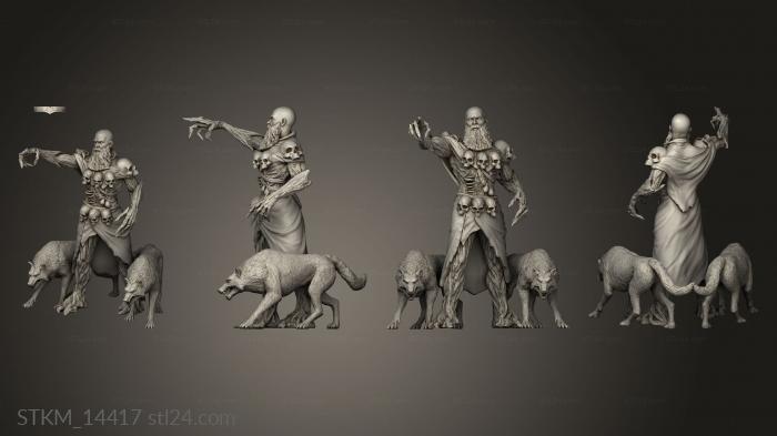 Статуэтки герои, монстры и демоны (Волки-Друиды Кеоградана, STKM_14417) 3D модель для ЧПУ станка