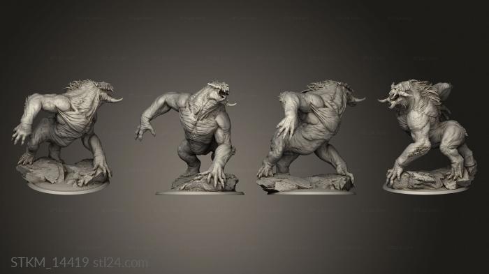 Figurines heroes, monsters and demons (Lord the Balgura Roaring, STKM_14419) 3D models for cnc