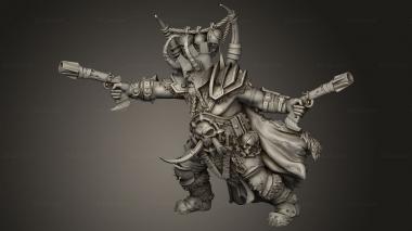 Figurines heroes, monsters and demons (Khan, STKM_14421) 3D models for cnc