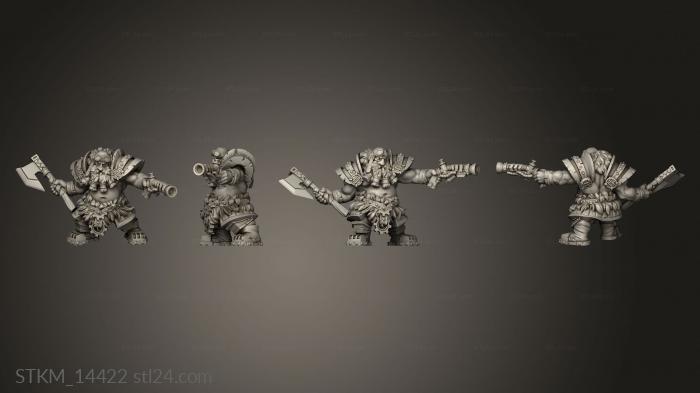 Статуэтки герои, монстры и демоны (Харадронский Налетчик Рун,Рунические Рейдеры, STKM_14422) 3D модель для ЧПУ станка