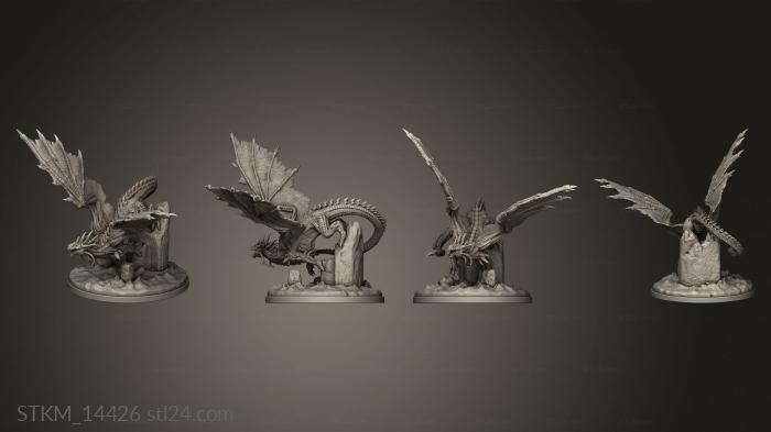Figurines heroes, monsters and demons (Kilgharrah, STKM_14426) 3D models for cnc