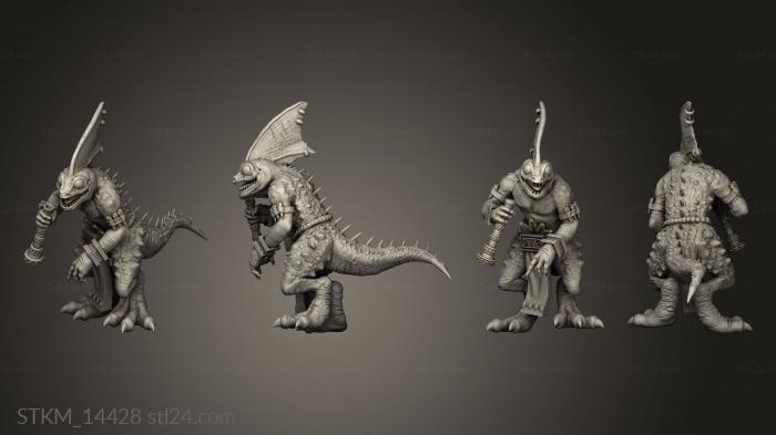 Figurines heroes, monsters and demons (KNIGHT Skink Blowpipe Hunter, STKM_14428) 3D models for cnc