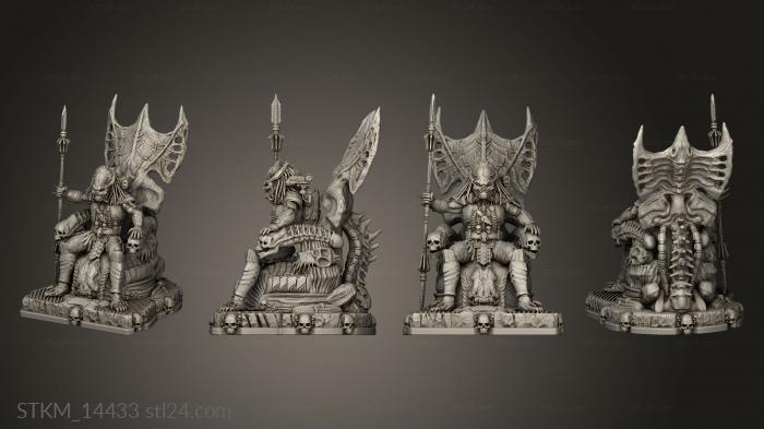 Статуэтки герои, монстры и демоны (Король Предадор на троне Сепарадо, STKM_14433) 3D модель для ЧПУ станка