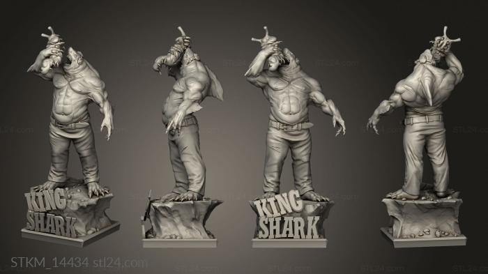 Figurines heroes, monsters and demons (King Shark, STKM_14434) 3D models for cnc