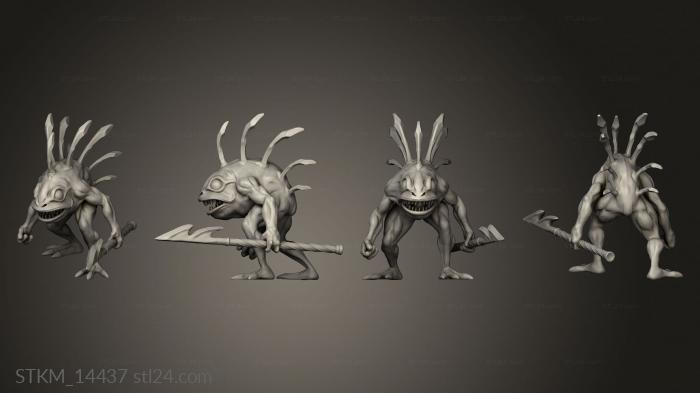 Figurines heroes, monsters and demons (Murloc No net, STKM_14437) 3D models for cnc
