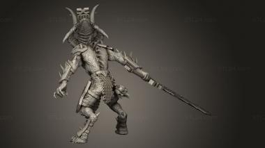 Figurines heroes, monsters and demons (harold mark blood Eman Herald, STKM_14452) 3D models for cnc