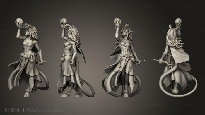Figurines heroes, monsters and demons (KOT CORE Tiefling Witch, STKM_14457) 3D models for cnc