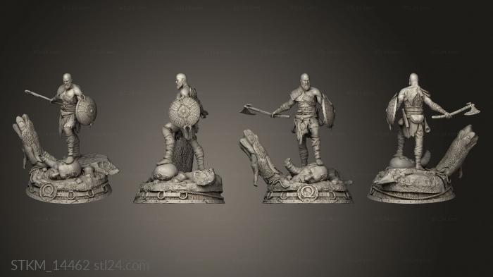 Figurines heroes, monsters and demons (Kratos adaga, STKM_14462) 3D models for cnc
