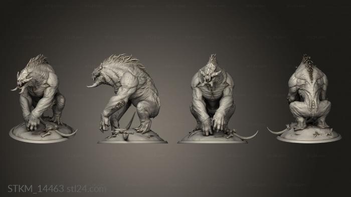 Figurines heroes, monsters and demons (Lord the Barluga Sitting, STKM_14463) 3D models for cnc